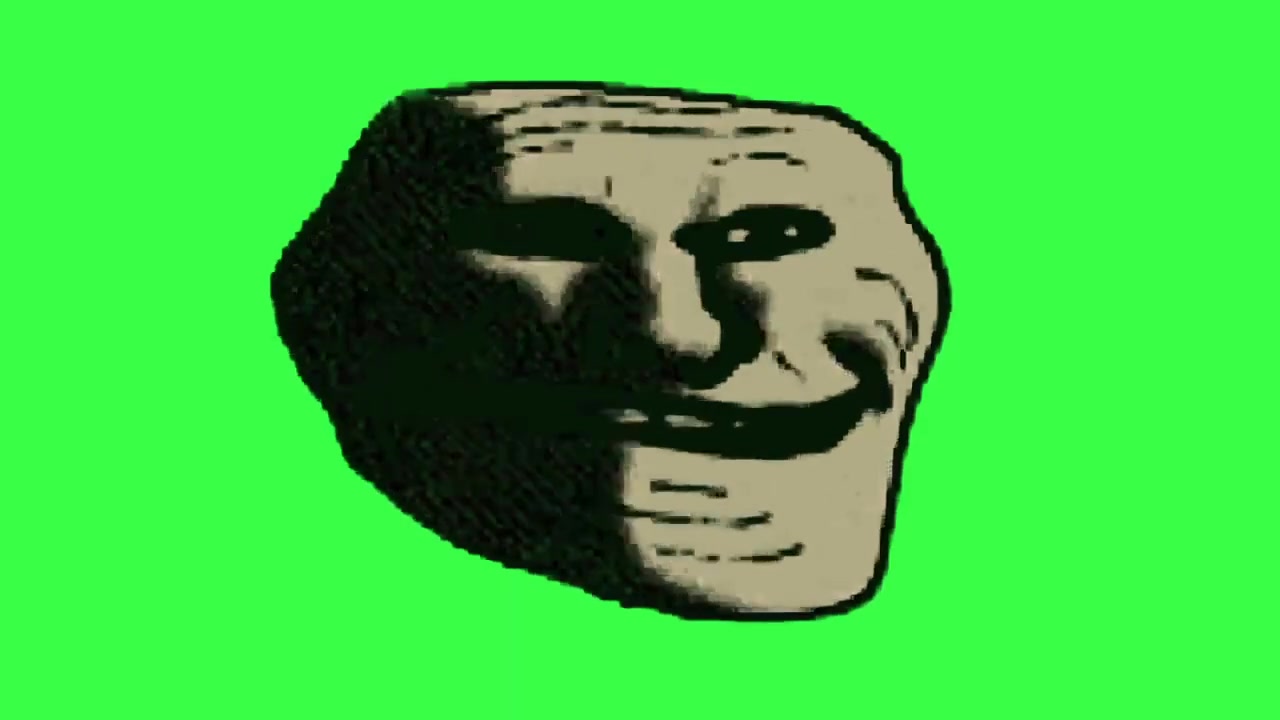troll face 綠幕